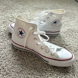 White High Top Converse - Never Worn
